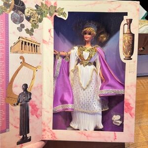 Barbie Greek Elegance Doll in White, Purple, and Gold Vintage